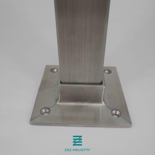 Buy cheap 42.4mm x 40x40mm Shaped Square Post Stainless Steel 316 Metal Railing Square Posts 42.4mm from wholesalers
