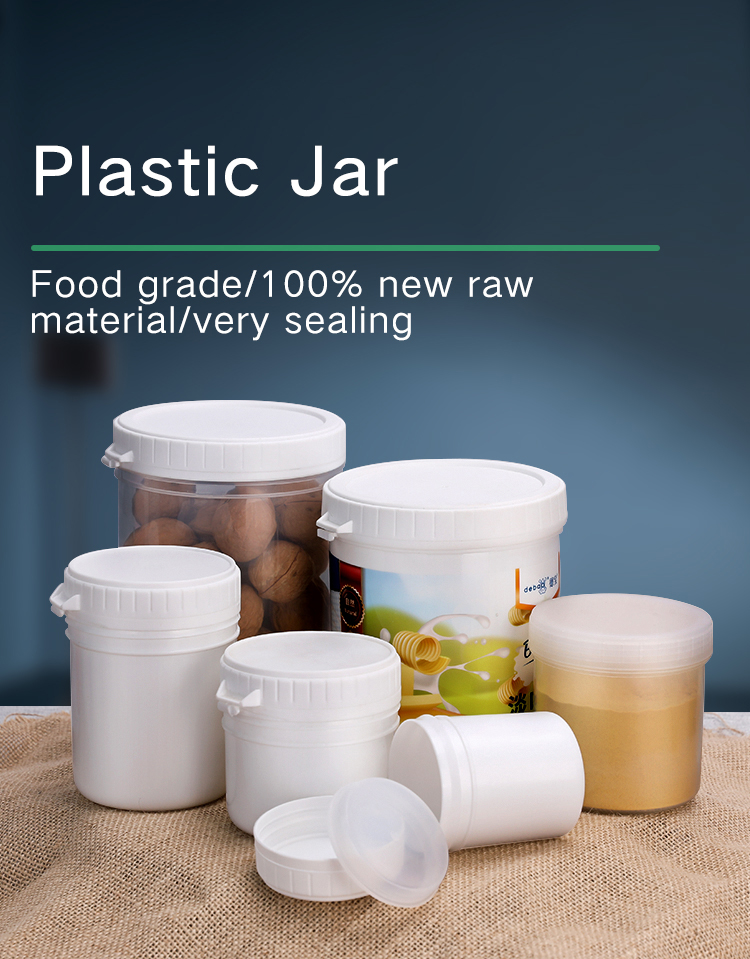Empty Cosmetic 4 Oz Plastic Jars Container White Clear For Cream Storage