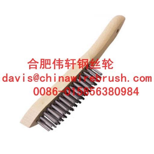 Buy cheap 3 Row (3*16) Metal Wire Wooden Handle Brush from wholesalers
