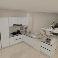 Buy cheap High-End Gloss Lasting Lacquer Stainless Steel Kitchen Furniture With Clean product