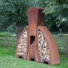 Buy cheap Tendu Design Corten Steel Outdoor Fireplace Wood Storage For Backyard from wholesalers