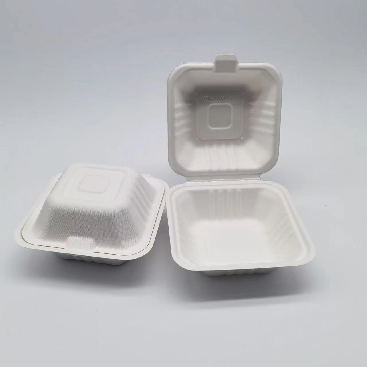 Disposable Compostable Bagasse Hamburger Box Various Sizes Oil Proof