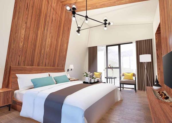 Buy cheap Luminous Luxury Prefabricated Houses , Brown Light Wood Portable Modular Homes from wholesalers
