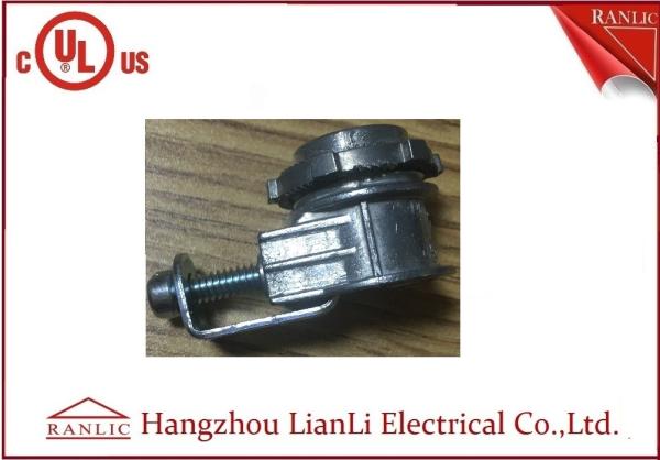 Grey Galvanized Saddle Connector 3/8" 1/2" for Metallic Flexible Conduit UL CUL