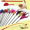 Buy cheap Cute Colourful Artificial Cat Toy Feather Wand , Cat Catcher Toy For Kitten from wholesalers