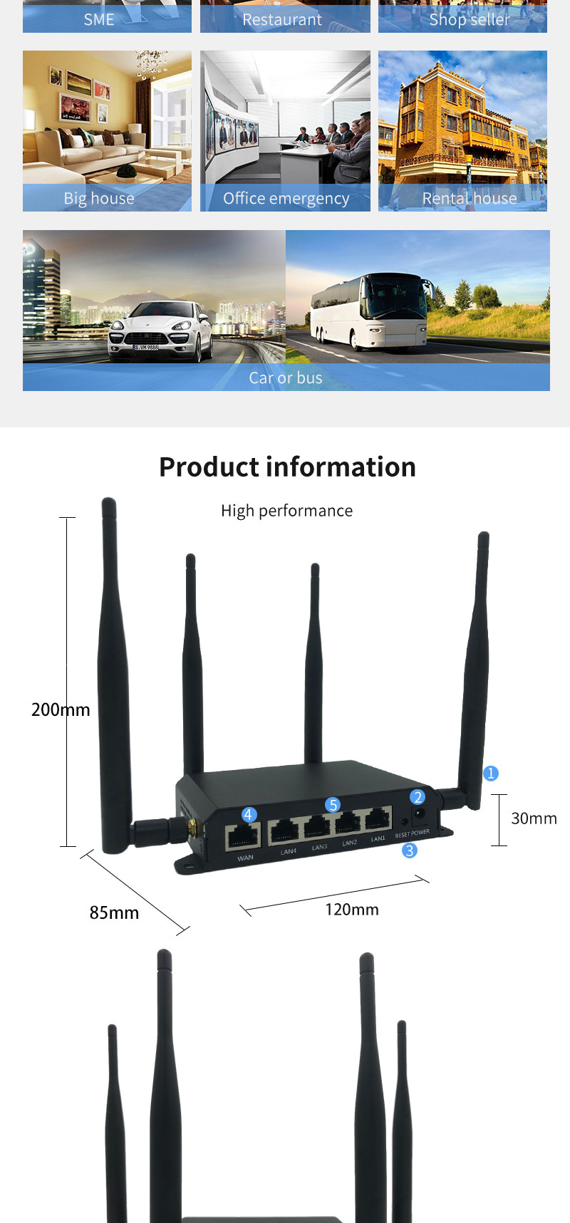 12V DC Power 4G Industrial Router 4g Lte Router Chip QCA9531