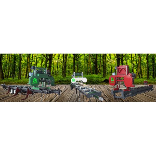 2024 JIERUI Gas Log Saw Mill Wood Cutting Diesel Portable Sawmill Machine with Trailer