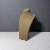 Buy cheap ROHS Mannequin Bust Jewelry Display Coffee Microfiber Necklace Stands Displays from wholesalers