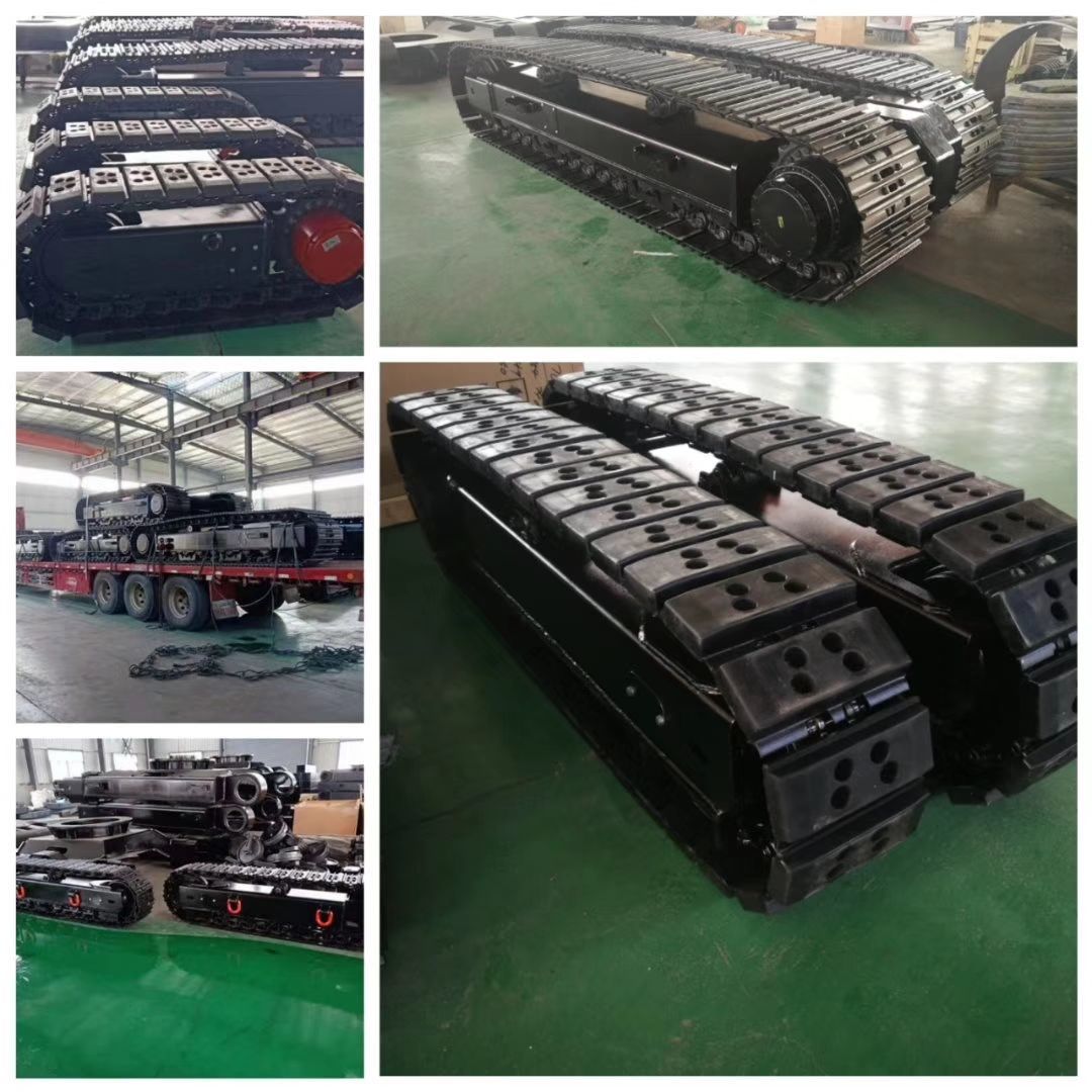 Factory Customized Steel Rubber track Chassis from 0.5to 120t steel undercarriage for excavator