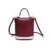 Buy cheap Bucket Lady Collision Color Women'S Leather Shoulder Handbags Cross Body from wholesalers