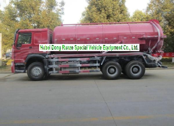 Buy cheap Sinotruk Howo 18000L Sewage Suction Truck With Vacuum Pump 10 Wheeler from wholesalers