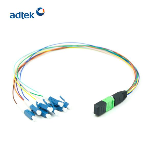 Buy cheap 12 Cores Single Mode Fiber Optic Cable 3.0mm MPO To LC Fiber Cable Simplex from wholesalers