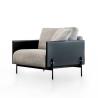Buy cheap Customized Fabric Living Room Arm Chair / Printed Logo Light Blue Armchair from wholesalers