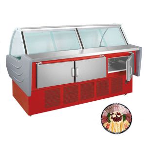 Buy cheap 200L Curved Glass Restaurant Meat Display Fridges from wholesalers