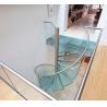 Buy cheap OEM ODM Indoor Space Saving Spiral Stairs With Glass Balustrade from wholesalers