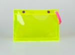 Candy Color PVC Toiletry Bag , Frosted Pink Christmas Gift Bag