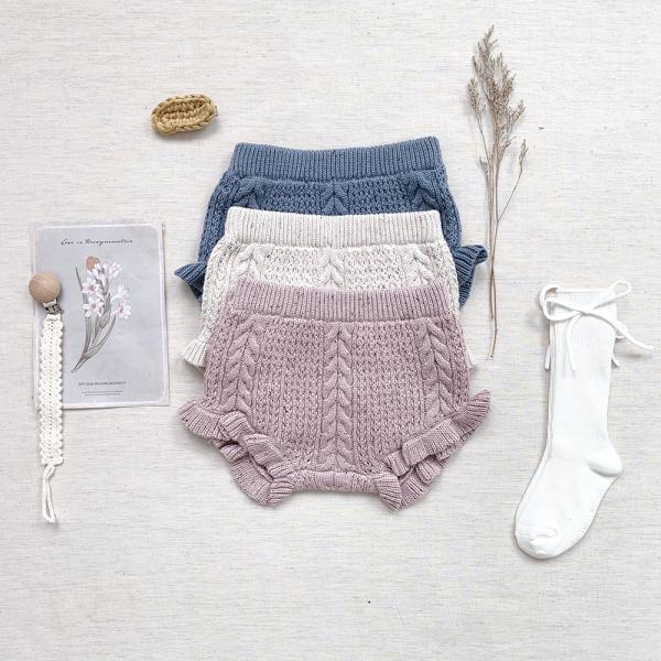 Buy cheap Winter Kids Toddler Girl Pants Children Baby Short Pants Knitted Leggings Baby Knitted Shorts from wholesalers
