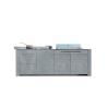Buy cheap Luxury Modern Brass Handle Outdoor Kitchen Cabinets High Gloss from wholesalers