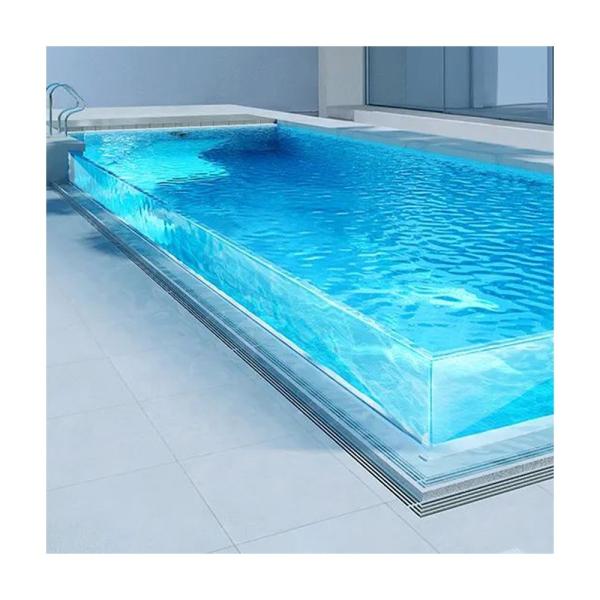 Buy cheap Cutting Service Aupool Transparent Glass Sided Villa Swimming Pool for Hotel Backyard from wholesalers