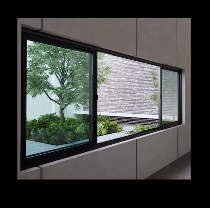 Double Glazed Aluminum Sliding Windows with 1.6mm Aluminum Wall Thickness