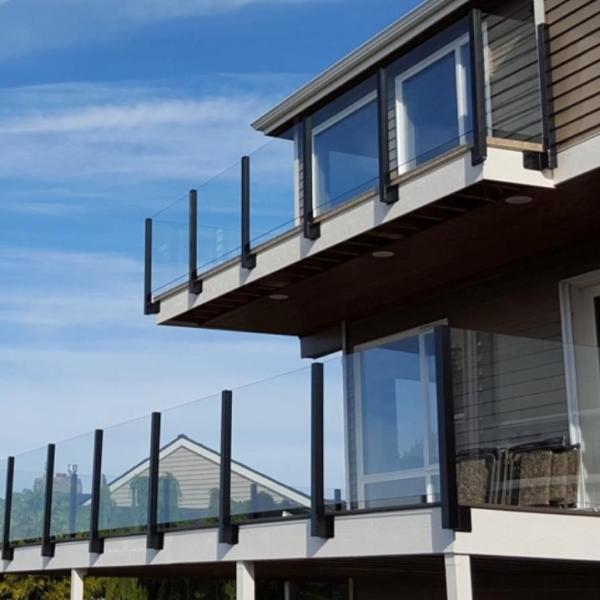 Buy cheap Interior Frameless Glass Railing Curved Stairs 10mm 12mm Thick Toughened Glass Balcony Panels Frameless Glass Balustrade For Decking from wholesalers