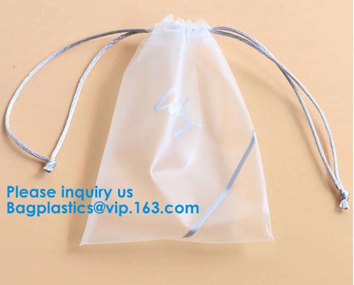 Double waterproof Drawstring Poly Plastic Bags Reusable red pe small drawstring bags Eco-Friendly Waterproof Cartoon Ani