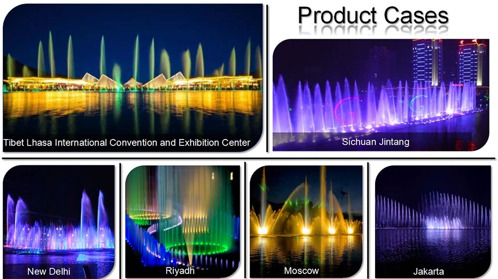 Fascinating Musical Water Fountain Project , Dancing Pool Fountain OEM Design
