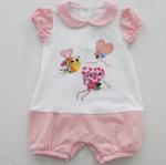 Buy cheap Peterpan Collar Baby Footed Rompers Cotton Spandex Jersey Romper Baby For Summer from wholesalers