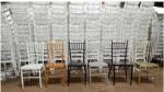 Plastic Acrylic Gold Resin Tiffany Chiavari Dining Chair For Wedding