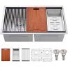 Buy cheap 36 Inch Double Equal Bowl Workstation Kitchen Sink R10 Corner from wholesalers