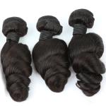 Three Part 100 Peruvian Virgin Remy Hair Loose Wave Weave Natural Color