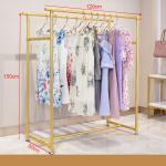 Store Showroom Hanging Cloth Rack Stainless Steel Clothing Display Stand