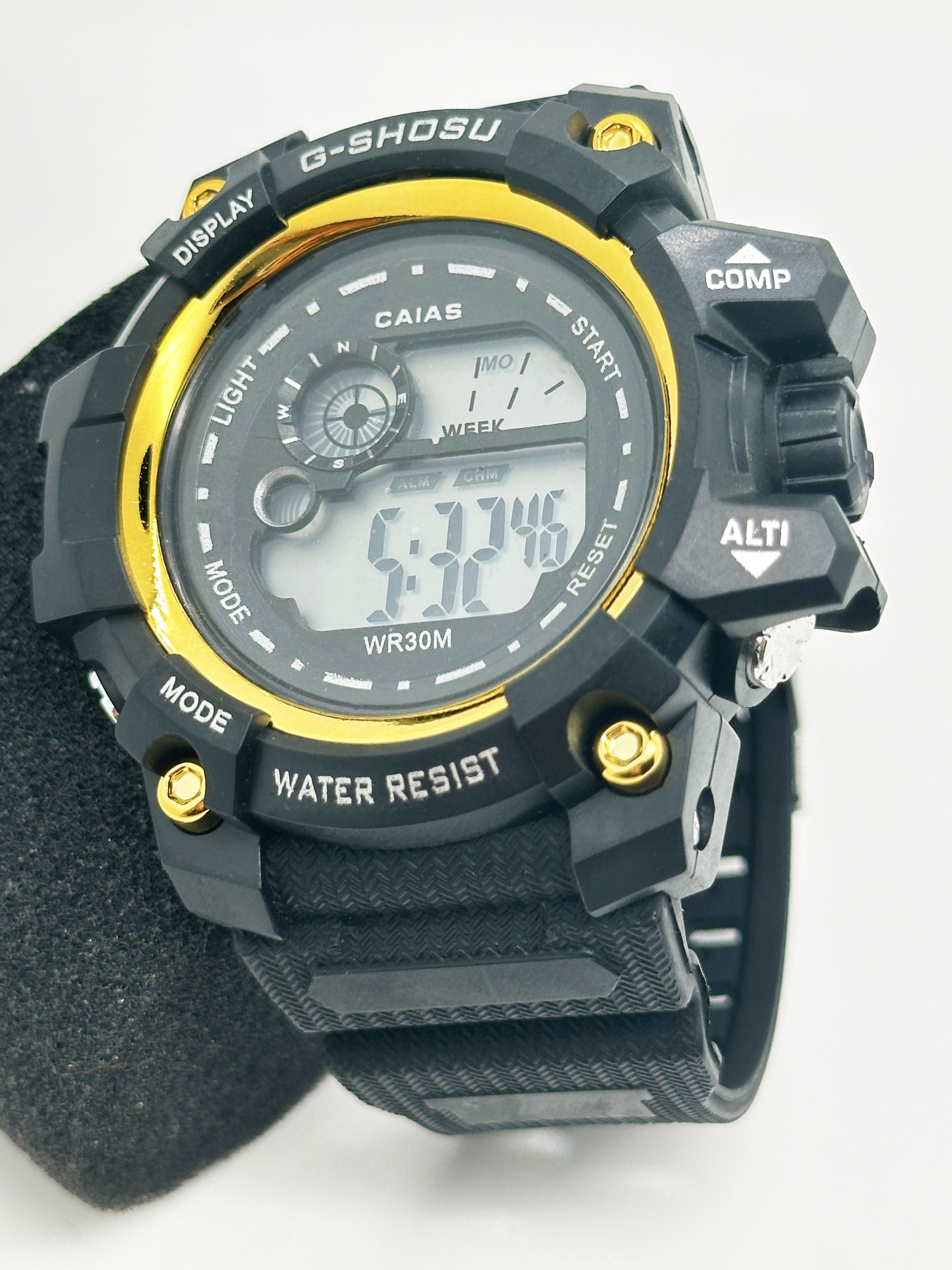 Silicone Band Digital Men Quartz Watch Sports Chronograph Watches