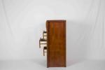 Elegant Solid Wood Bedroom Furniture , Walnut Bedside Table Space Saving