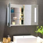Buy cheap Motion Sensor Rectangle LED Clock Medicine Cabinet Private Label for Bedroom Dressing from wholesalers