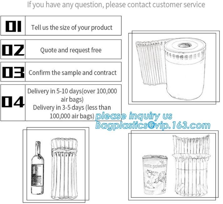cushion pillow/air cushioning bags, inflatable beach pillow bag, toner cartridge air column bag, inflatable air bag for