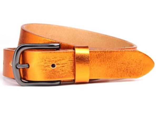 Buy cheap Casual print logo Pin Buckle Lady Cowhide Leather Belt from wholesalers