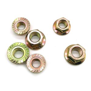 Buy cheap Zinc Plated M12 Serrated Class 4 Hexagon Flange Nut DIN6923 from wholesalers