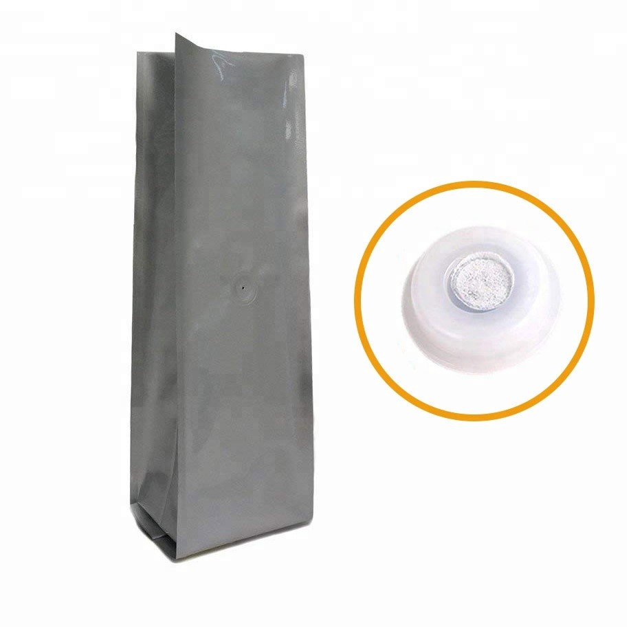 Heat Seal Side Gusset Open Top Sealable Confectionery Bags Stand-Up Containers Aluminum Foil Wrapped bag with valve