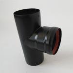 90 Degree Tee Pellet Stove Flue Pipe With Branch Spigot For Fireplace