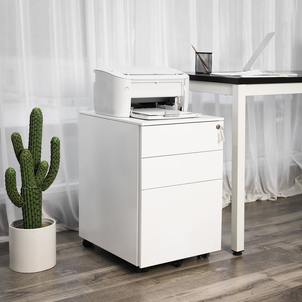 customization 3 Drawer Mobile Pedestal Cabinet Mobile File Pedestal H620mm