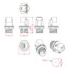 Buy cheap 24AWG 2.4A RJ45 Waterproof Connector IP67 Straight Panel Mount Socket from wholesalers