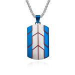 High Quality Stainless Steel Dog Tag Pendant Necklace Jewelry Black Square
