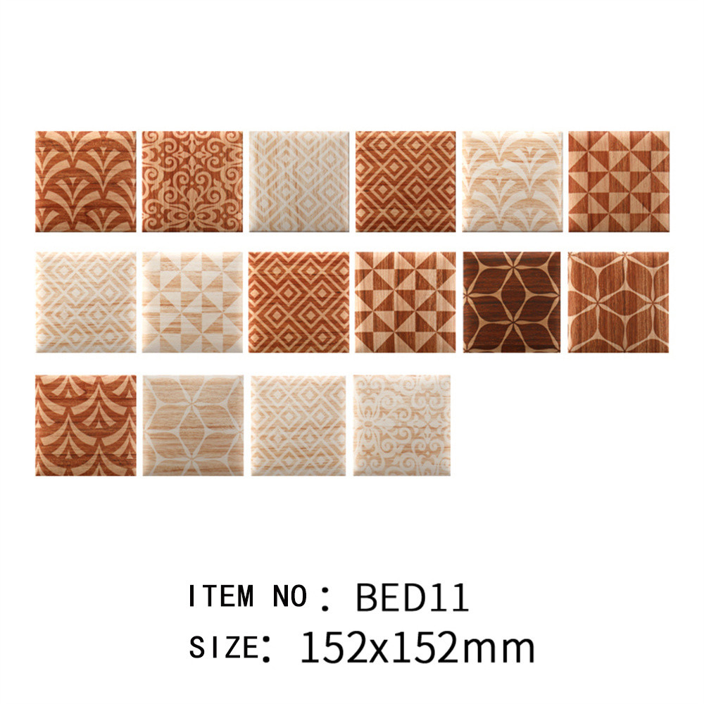 Yellow 152x152mm Mosaic Ceramic Wall Bread Tiles For Living Room And Bathroom
