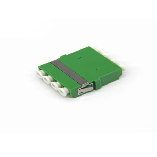 Flanged LC Quad Singlemode APC Optical Fiber Adapter with Insertion Loss≤0.3dB