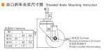 Medium Duty Industrial Castors 4 Inch 150kg Threaded TPU Caster 504S-76