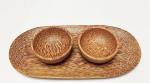 Coconut Fiber Wooden Cooking Utensils Salad Vegan 9cm Coconut Wood Bowls