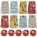 Christmas 70g White Kraft Paper Food Packaging Paper Bag For Bakery
