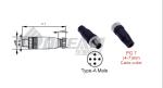 Circular Multipin Connectors Custom 4 5 8 12 17 Pin Male Female Socket Metal