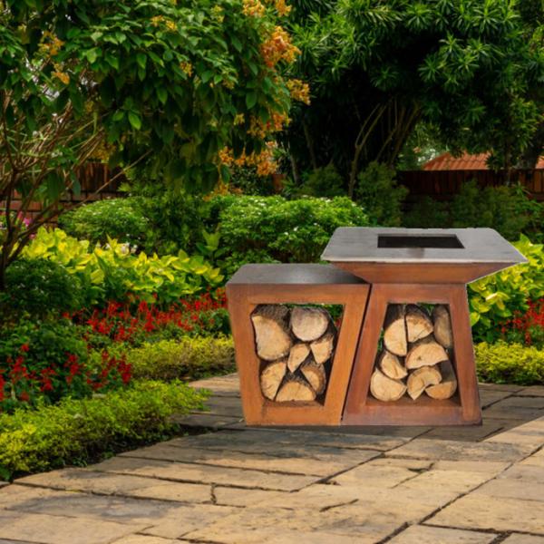 Buy cheap Camping Bbq Stove Corten Steel BBQ Grill Cooking Plate 800mm/1000mm/1200mm Rusted from wholesalers